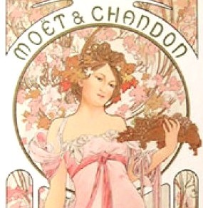 アルフォンス・ミュシャの絵画作品　タイトルは、モエ・エ・シャンドン　ホワイトスター　Moët & Chandon White Star